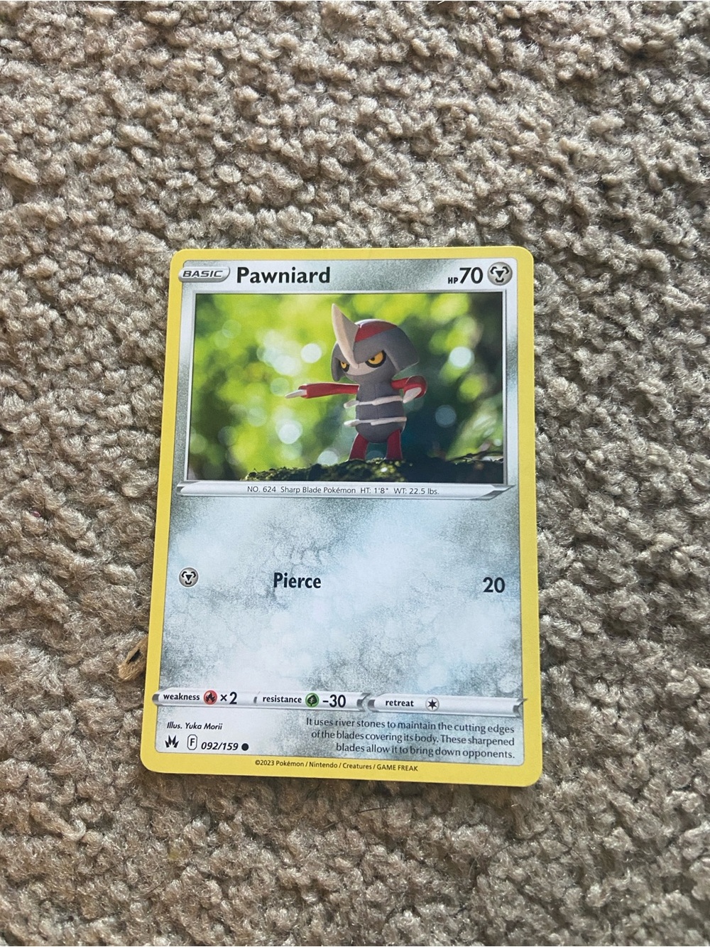 Pawniard (092/159) Sword & Shield: Crown Zenith Yuka Morii